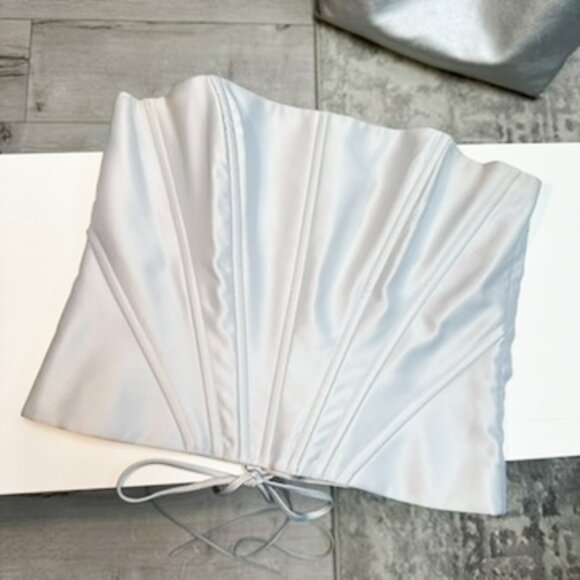 BCBG Satin Silver Corset - Picture 2 of 7